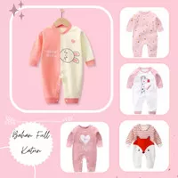 Baju Bayi Newborn jumpsuit Lengan Panjang 0-12 Bulan motif lucu