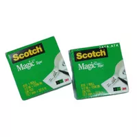 SELOTIP ISOLASI MAGIC TAPE 3M SCOTCH 12 MM X 36Y 810 1/2 IN BISA TULIS