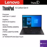 Thinkpad X1 Carbon Gen 9 i7-1165G7 16GB 1TB NVMe 14"IPS Touch Win11Pro