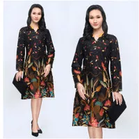 Dress Batik Wanita Jumbo Modern 4L-5L Atasan Tunik Big Size XXXL JHN