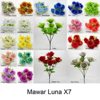 Bunga Plastik Artificial WanFlower Mawar Luna X7