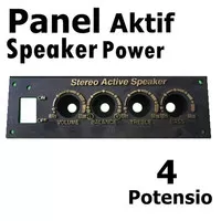 Panel Speaker Aktif 4 potensio plastik volume balance treeble bass