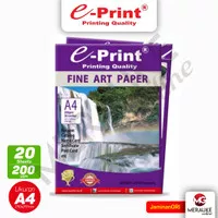 Kertas Foto E-Print Fine Art Paper A4 200gsm 20s