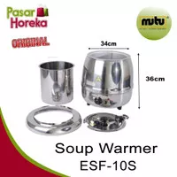 Panci Pemanas Sup / Soup Warmer Stainless 10 liter ESF-10S / MUTU