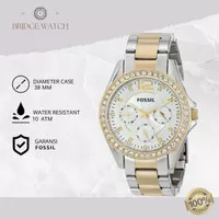 Jam Tangan Wanita Fossil Riley Chronograph Mewah Original ES3204