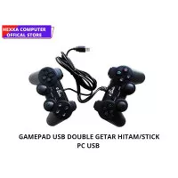 GAMEPAD USB DOUBLE GETAR HITAM/STICK PC USB /JOYSTICK PC LAPTOP