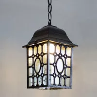 lampu gantung outdoor-lampu hias teras klasik 1045Q hitam/gold