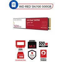WD Red SN700 500GB - NVMe M.2 2280 SSD NAS - 1000TBW - 5 Tahun Garansi