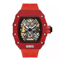 Jam Tangan Homage Richard Pin Time Mekanik Otomatis Luxury Merah