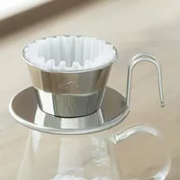 Kalita Tsubame WDS-155 Stainless Wave Dripper - Silver