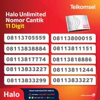 KARTU HALO 11 DIGIT PAKET UNLIMITED seri ABAB