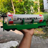 Miniatur Kereta Api Gerbong Pertamina - Kereta api kayu Surabaya