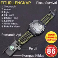 Jam Tangan survival outdoor custom paracord g shock gx56bb multifungsi