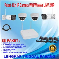 PAKET UNV WIFI IP CAM CCTV 4CH ,4 KAMERA WIFI 2MP 1080P