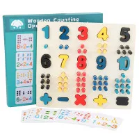Puzzle angka/ Belajar Berhitung & Matematika/Wooden Counting Operation