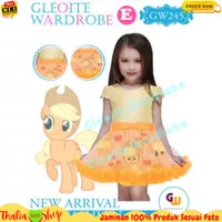 dress anak baju anak perempuan little pony tutu kuning import  gw245 E