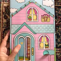 DIY Paper Doll House Pink Cute QUIET BOOK (printable)