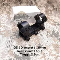 Mounting onepiece od 30mm rel 22mm / mounting telescope od 30 rel 22