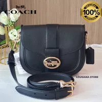  Coach Georgie Saddle Bag Black