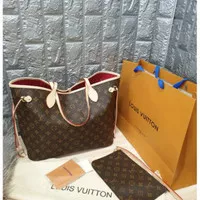 LV Neverfull Premium AAA Authentic Quality Size 33cm Free Paperbag LV