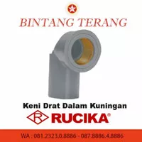 Rucika Keni drat dalam kuningan 3/4 x 1/2 / Faucet elbow knee metal