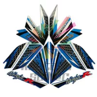 Stiker striping motor kawasaki Ninja R 2013 Biru