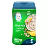 Gerber Organic Oatmeal Banana Cereal 227g - Sereal Bubur Bayi Organik