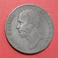 Koin Perak Belanda 1/2 Gulden Willem II silver TP55jn