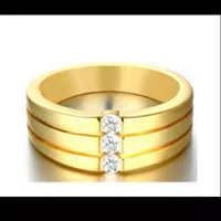Cincin Emas Berlian Pria Natural Diamond Ring ALEX`AS BERLIAN F VVS