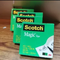 Scotch 3M Perekat Isolasi Magic Tape Transparan 1/2 x 36Y 810