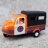 Mainan Bemo Klasik Jalan Pullback -Miniatur Becak Motor Not Bajaj Anak