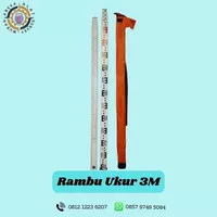RAMBU UKUR 3M / BAK UKUR 3M / MISTAR UKUR 3M / Levelling Stave 3M