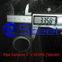 Pipa Galvanis 1" x 6 M Tebal 1.9mm 2.6mm 3.2mm 3.4mm | Pipa Gip 1 inch