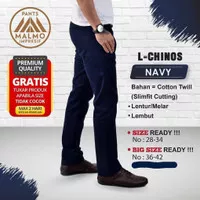 Malmo Celana Panjang Chino Pria Ukuran Besar No 36 38 40 Chino Navy