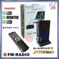 TV Tuner gadmei 5830 AV / UHF to VGA support CRT LED LCD - Hitam