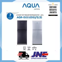 AQUA JAPAN Kulkas 2 Pintu AQR-D251 (DS/LS) - 169 L AQR D251