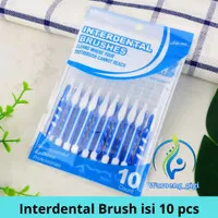 Interdental Brush Sikat Sela Gigi isi 10pcs ( Kode Brush Biru 10pcs)