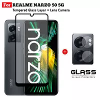 Paket Tempered Glass Realme Narzo 50 5G Free Lens Back Camera Warna