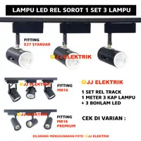 Lampu sorot 1 set isi 3 + Rel 1M LED Track light rel spotlight