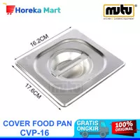 Tutup Food Pan Mutu CVP-16