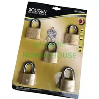gembok master key 50mm 5 pcs padlock masterkey soligen komputer key
