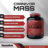 MUSCLEMEDS CARNIVOR MASS 6 LB 6 LBS, BEEF PROTEIN ISOLATE GAINER