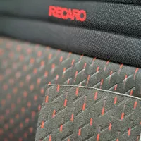 Kain Jok mobil Rep RECARO Hitam garis merah plus embosh