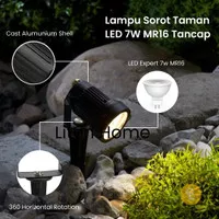 Lampu Sorot Taman LED 7w 7watt Fitting MR16 Lampu Taman Lukisan Tancap