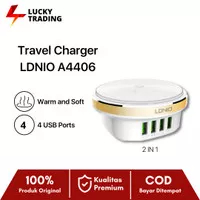 Travel Charger LDNIO A4406 Original 4 USB-LED Night Lamp Home Charger