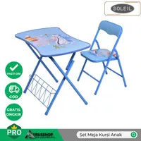 Set Meja Belajar Anak Lipat dengan Kursi/Kids Table Chair/Elephant