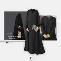 Tsuraya gamis jubah akhwat hitam premium syari original