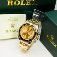 Jam Tangan Rolex Pria Premium Case Angka Tanggal Aktif Free Box Rolex