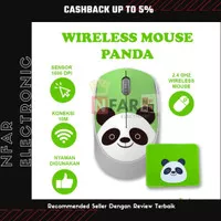 Paket Mouse Mousepad Karakter Kartun Lucu Mouse Karakter Panda Pink