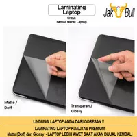 Laminating Skin Laptop transparan/doff antigores casing laptop